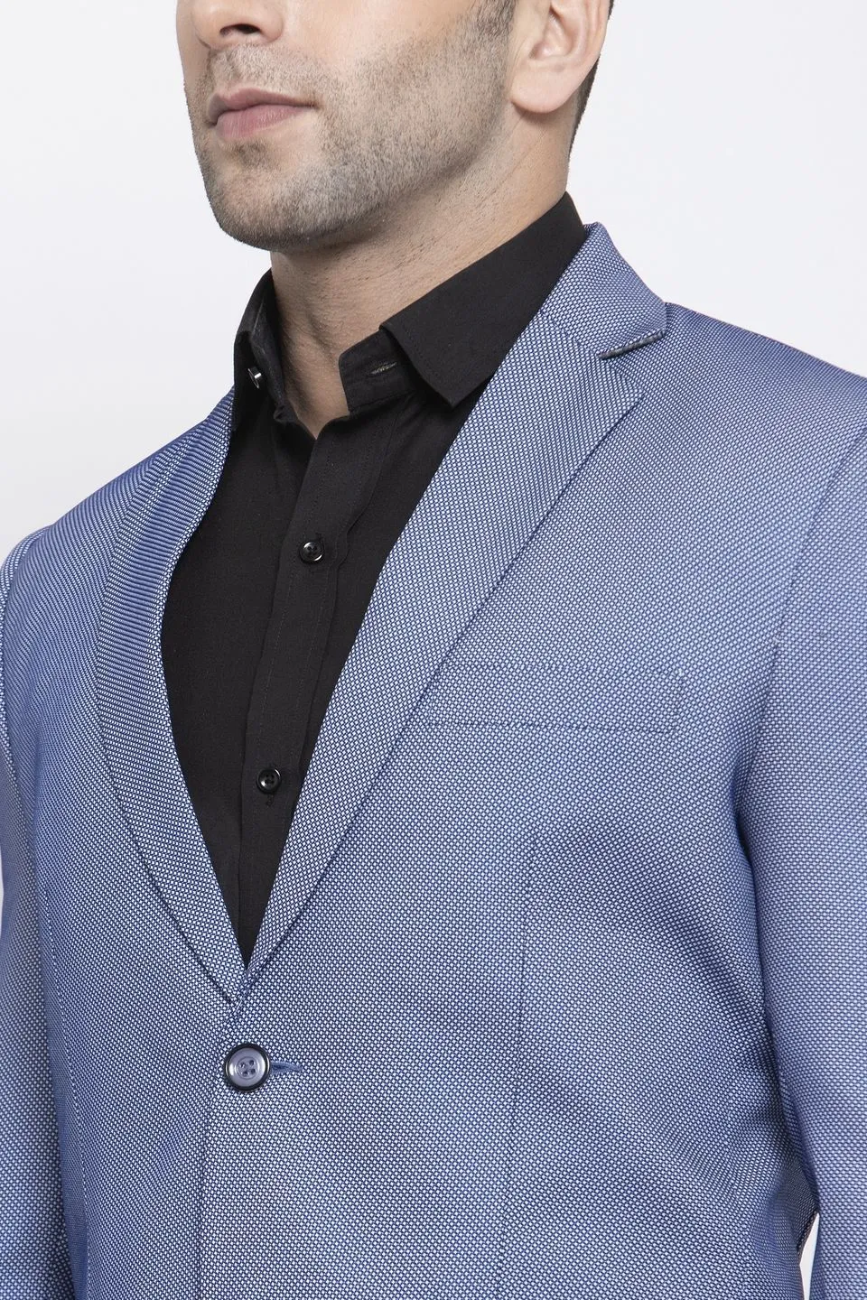 Polyester Cotton Blue Blazer