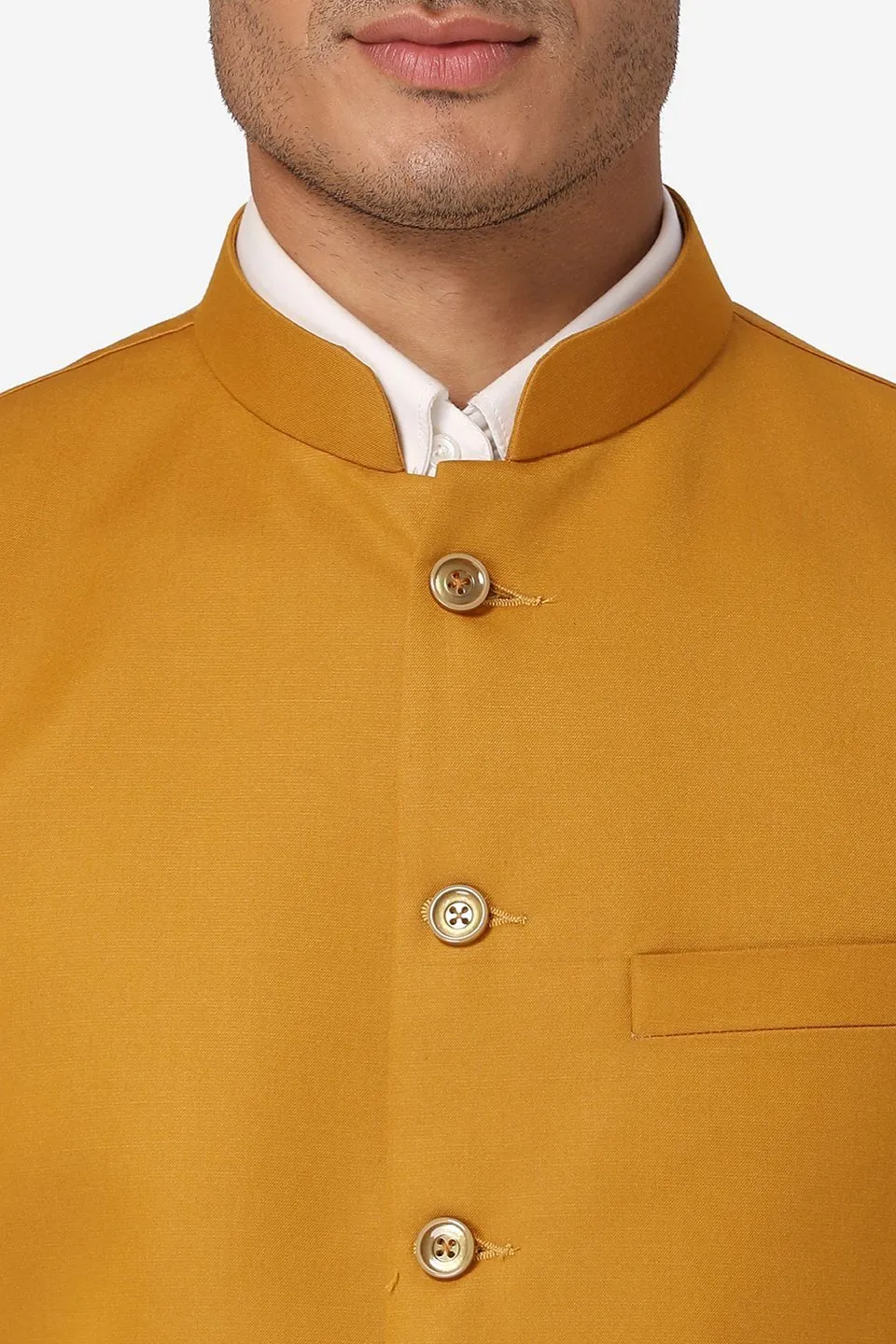 Polyester Cotton Brown Modi Nehru Jacket
