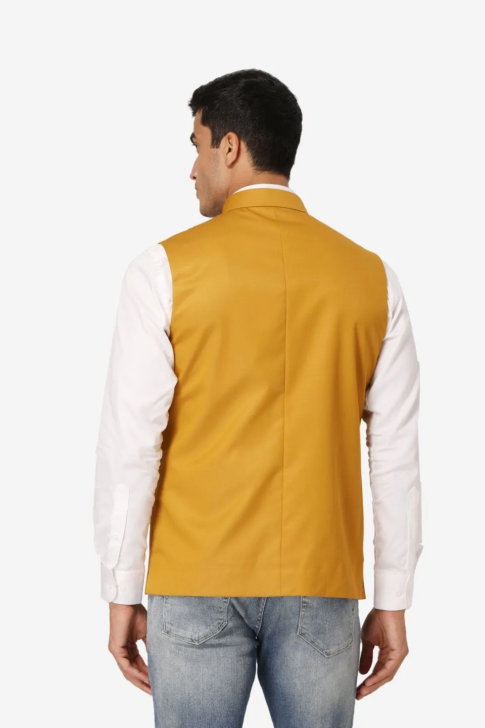 Polyester Cotton Brown Modi Nehru Jacket