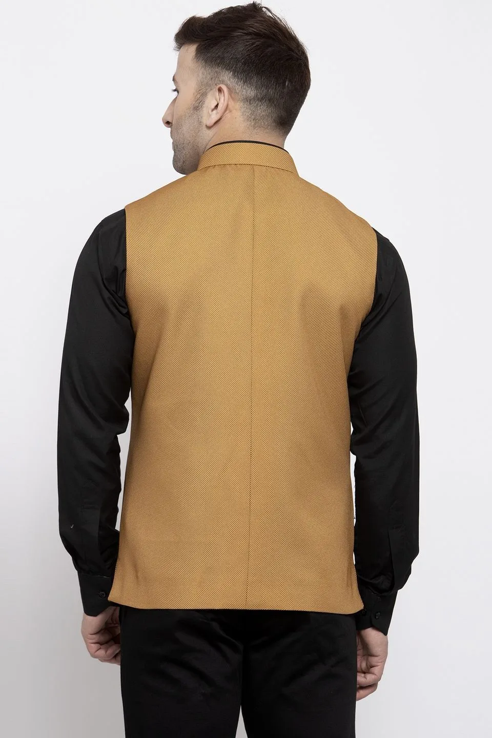 Polyester Cotton Brown Modi Nehru Jacket