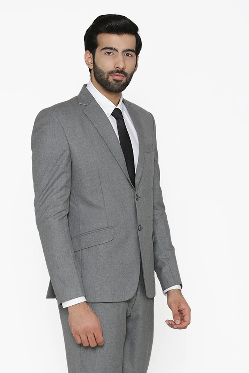 Polyester Cotton Grey Blazer
