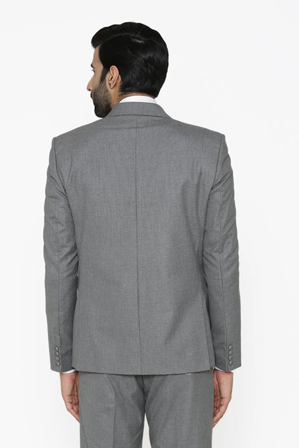Polyester Cotton Grey Blazer