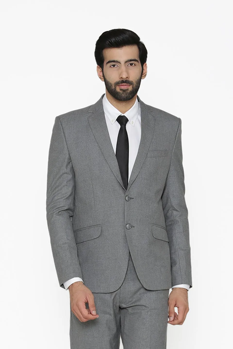 Polyester Cotton Grey Blazer