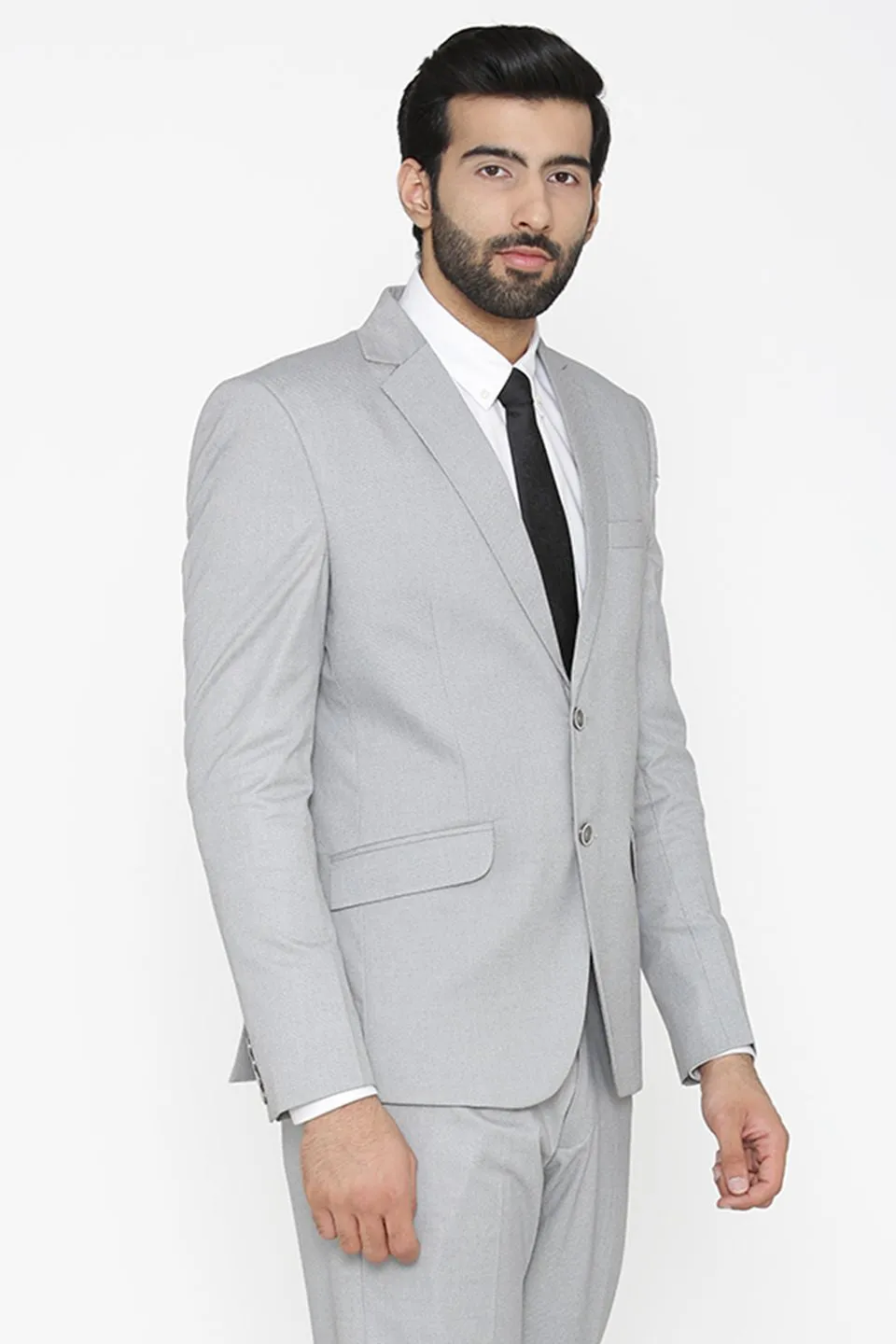 Polyester Cotton Silver Blazer