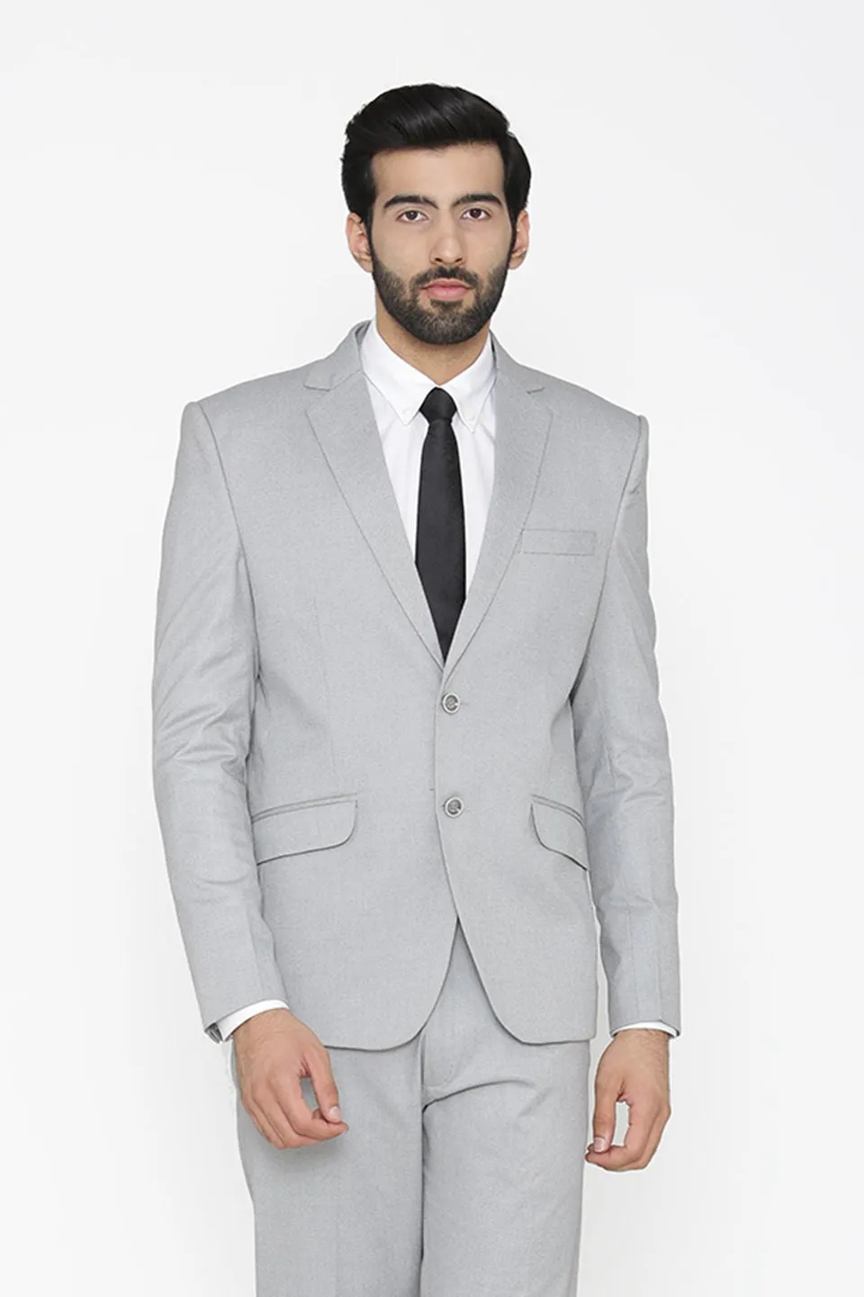 Polyester Cotton Silver Blazer