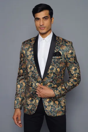 Polyester Fabric Green Tuxedo