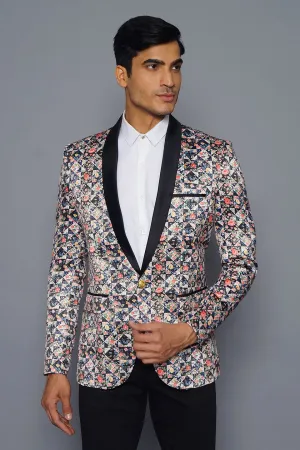 Polyester Fabric MulticolouRed Tuxedo