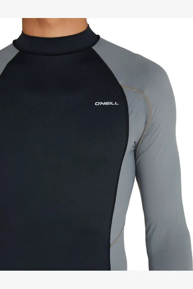 PSYCHO UV LS RASH VEST - BLACK SMOKE