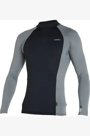 PSYCHO UV LS RASH VEST - BLACK SMOKE