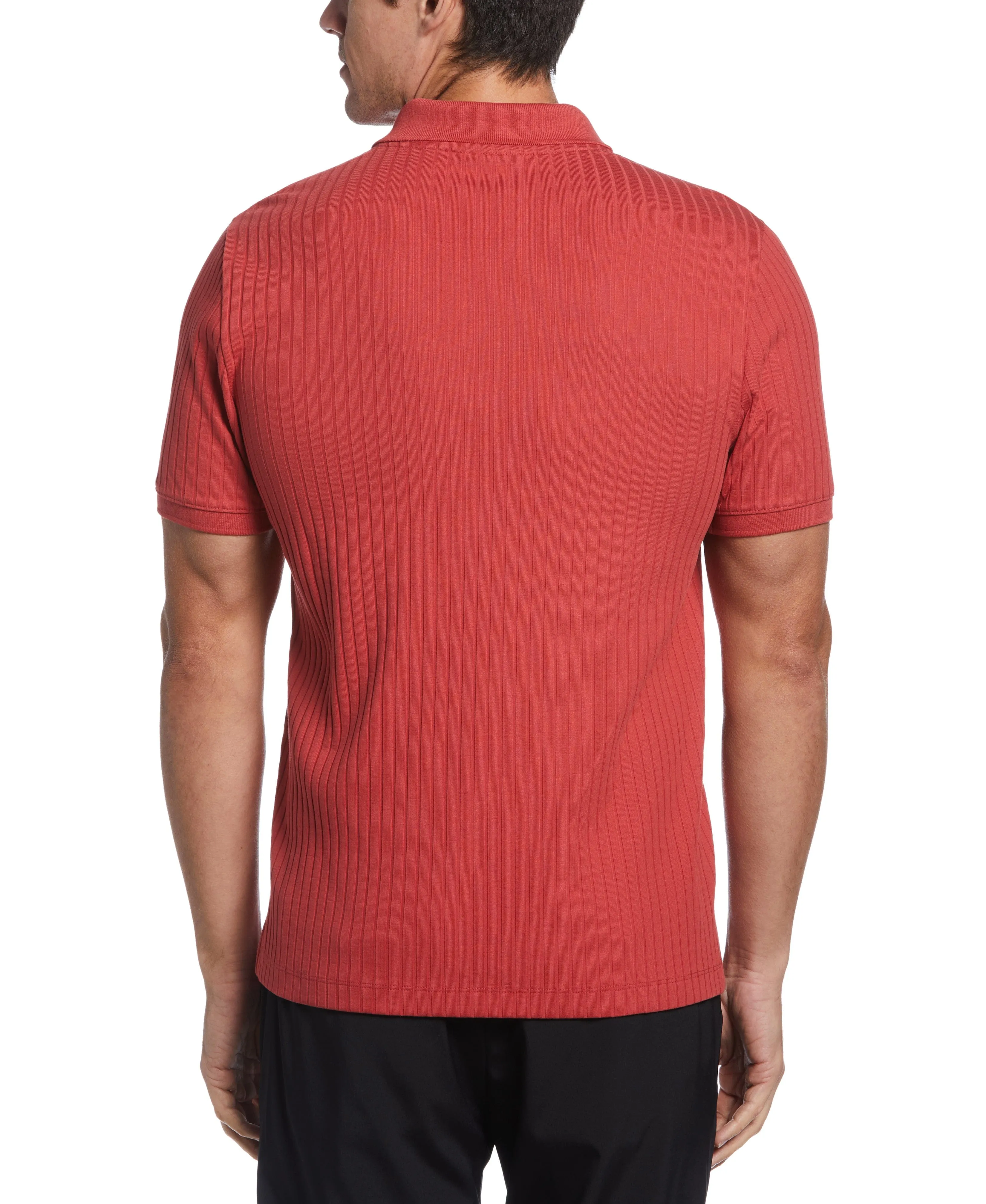 Quarter Zip Ribbed Polo