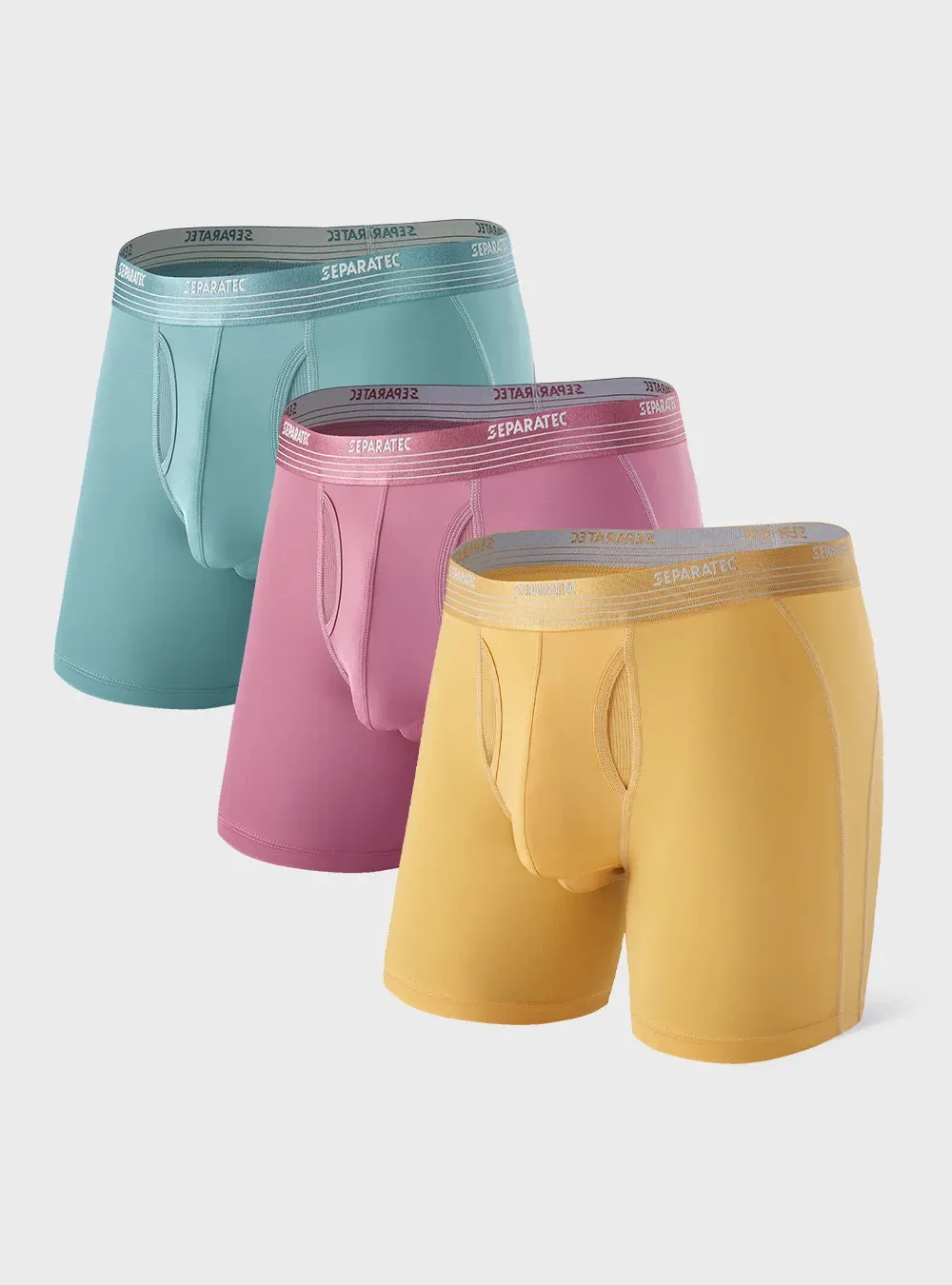 Quick Dry Open Fly Functional Breathable Athletic Boxer Briefs 3 Pack