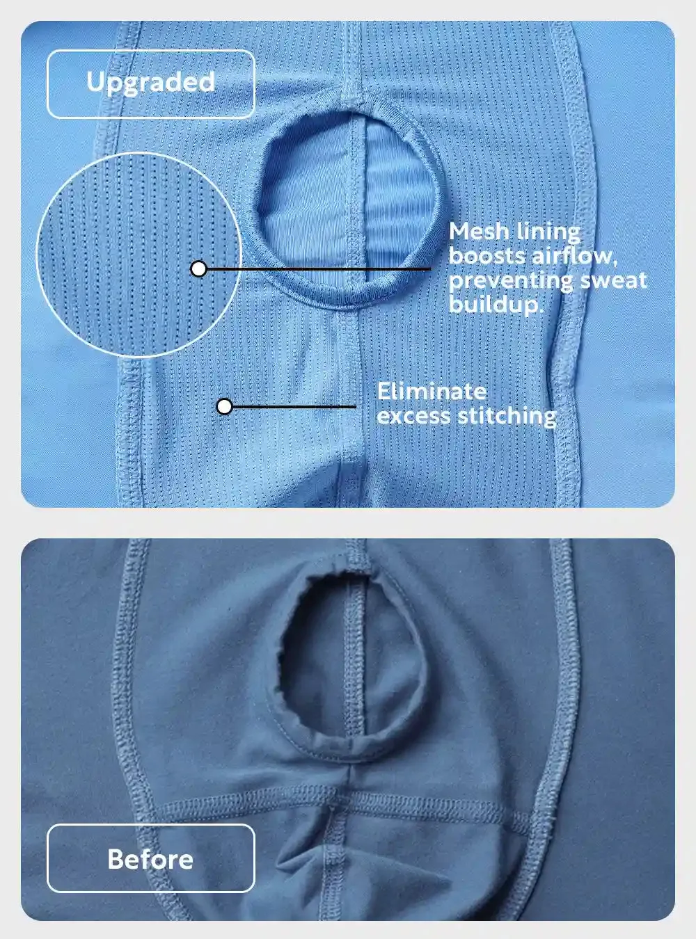 Quick Dry Open Fly Functional Breathable Athletic Boxer Briefs 3 Pack