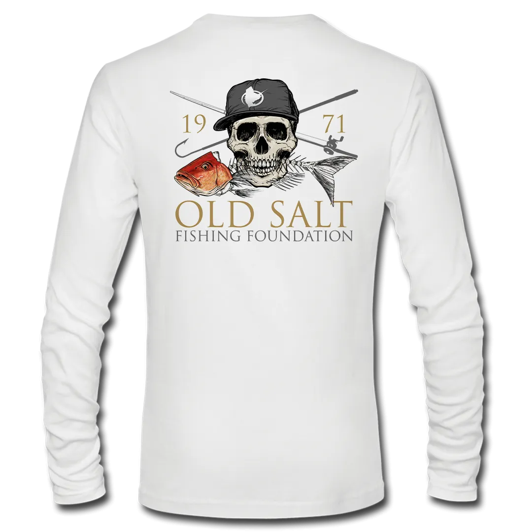 Red Skull - Long Sleeve Performance Fishing T-shirt