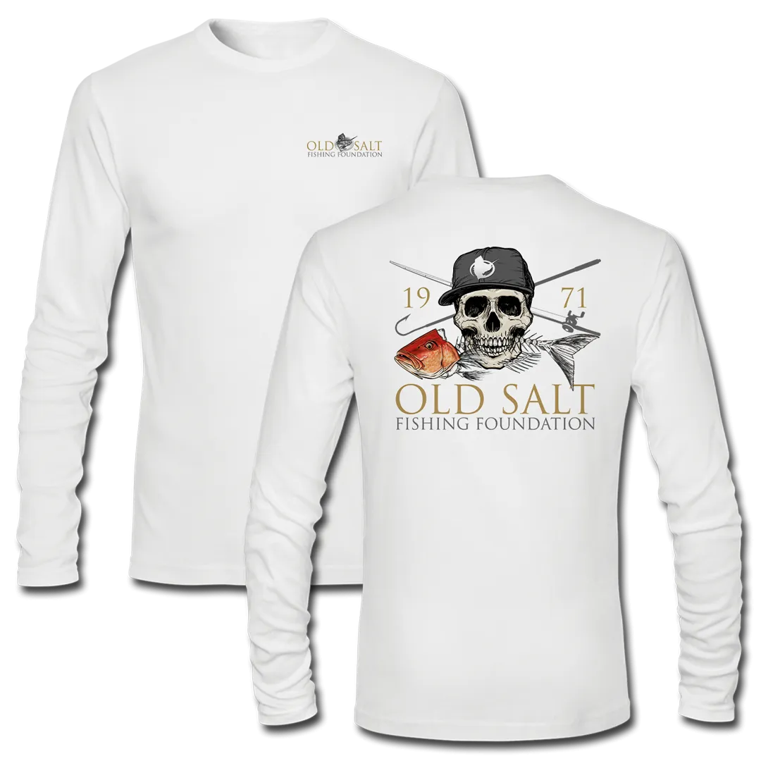 Red Skull - Long Sleeve Performance Fishing T-shirt