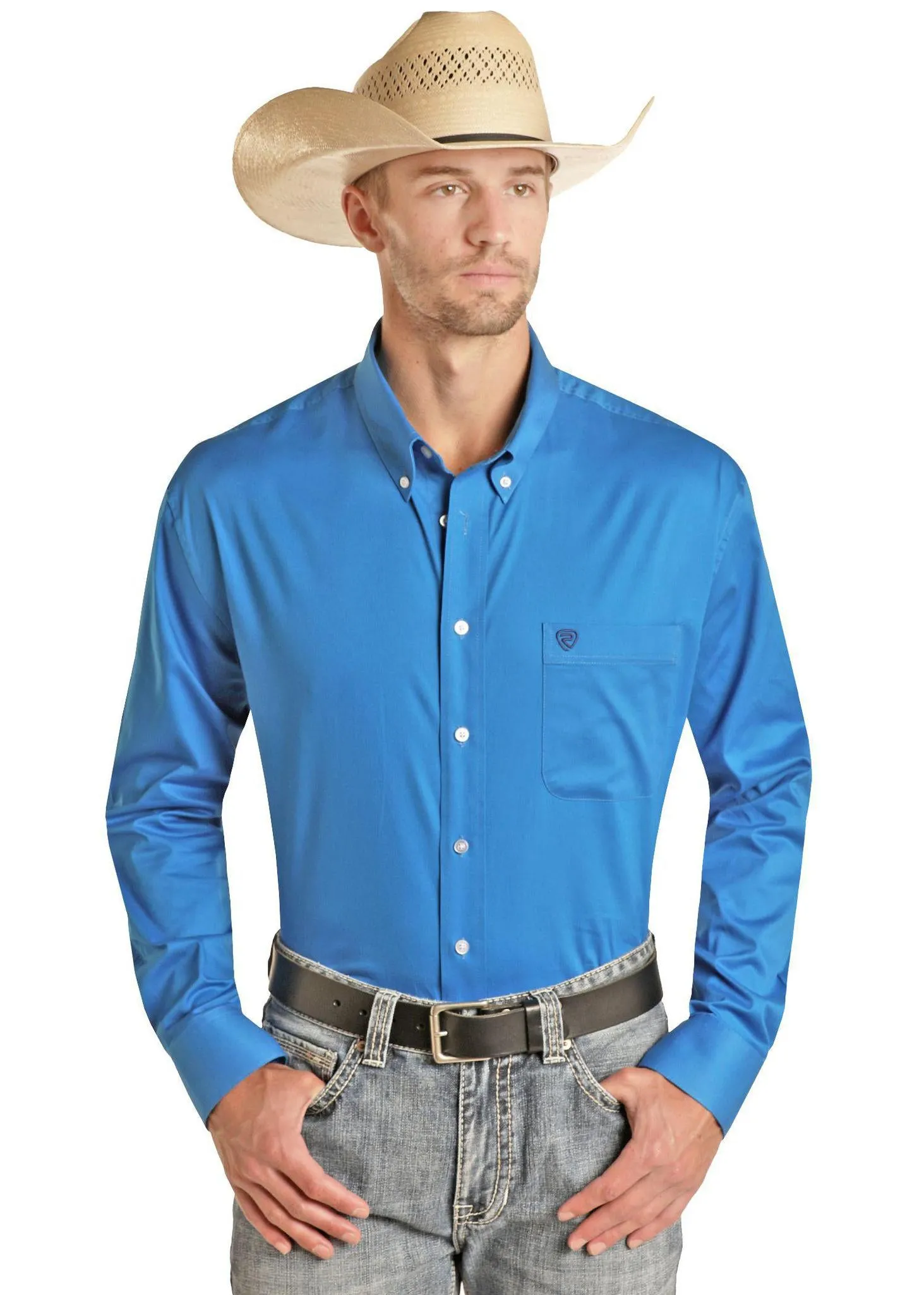 ROCK & ROLL DENIM MENS TEK WESTERN LONG SLEEVE