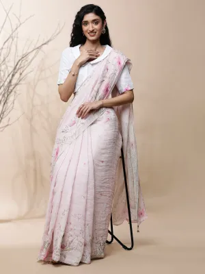 Roop Linen Pink Saree