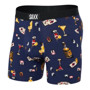 Saxx Men's Ultra Soft Boxer Brief Fly - Vice Squad/Astro Blue