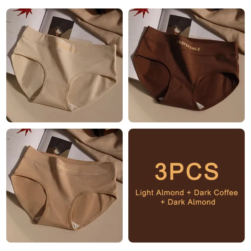 Seamless Cotton Women's Panties – 3-Piece Set for Everyday Comfort