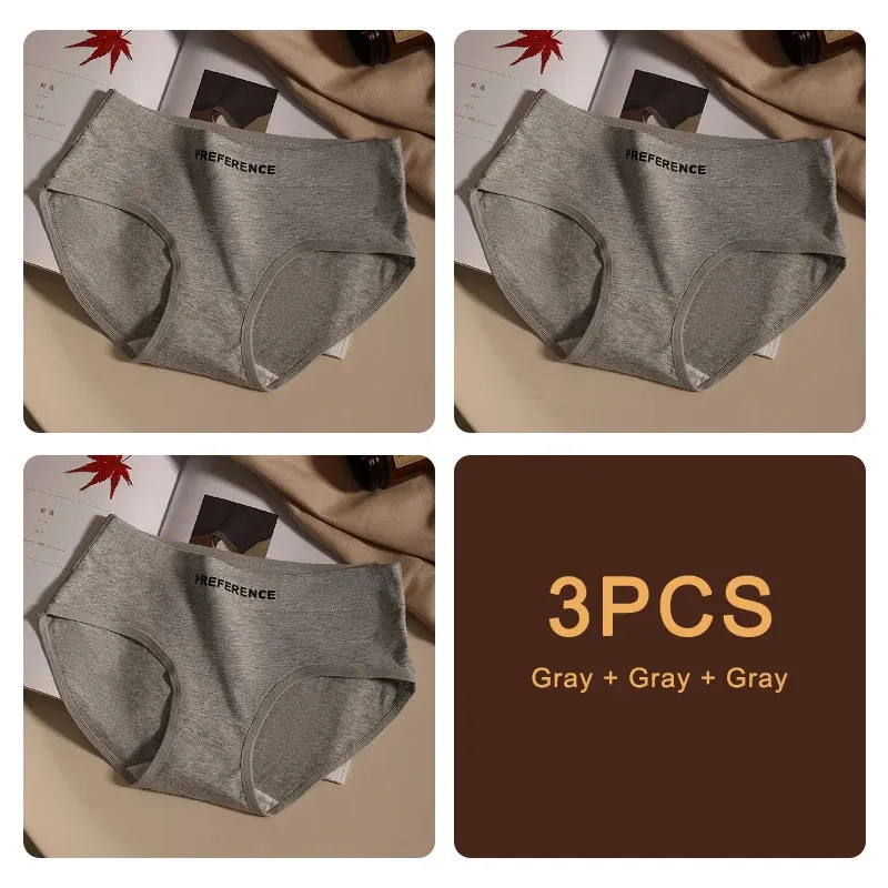 Seamless Cotton Women's Panties – 3-Piece Set for Everyday Comfort