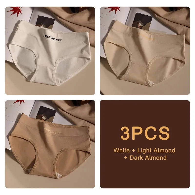 Seamless Cotton Women's Panties – 3-Piece Set for Everyday Comfort