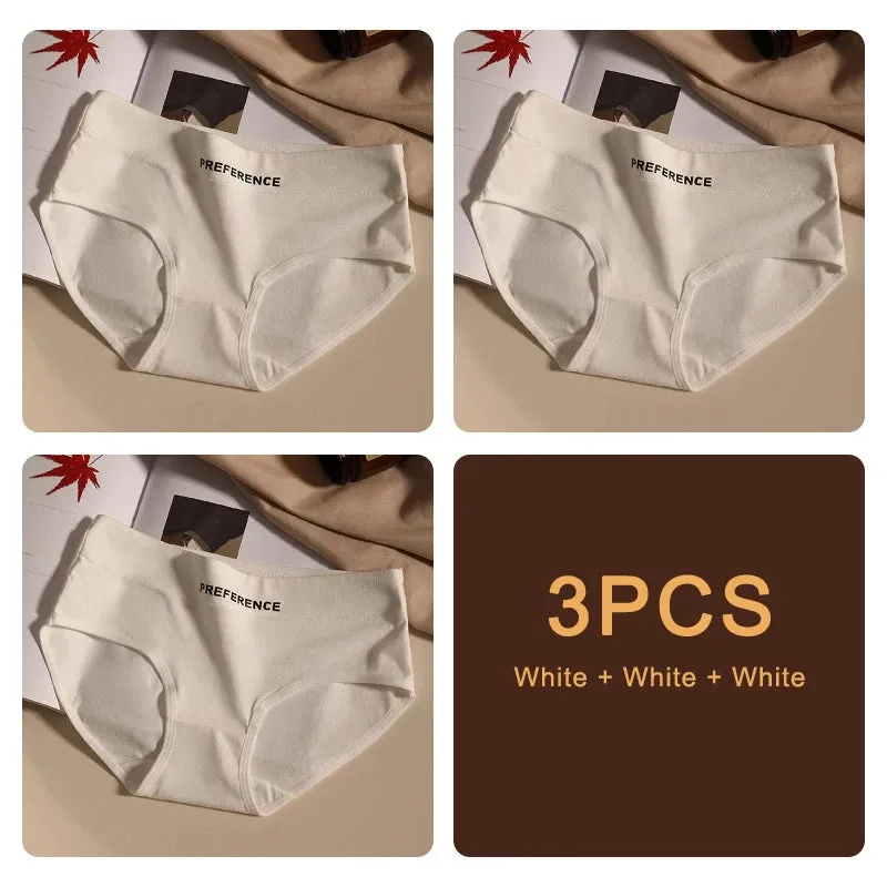 Seamless Cotton Women's Panties – 3-Piece Set for Everyday Comfort
