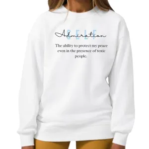 Self Admiration Unisex White Sweatshirt