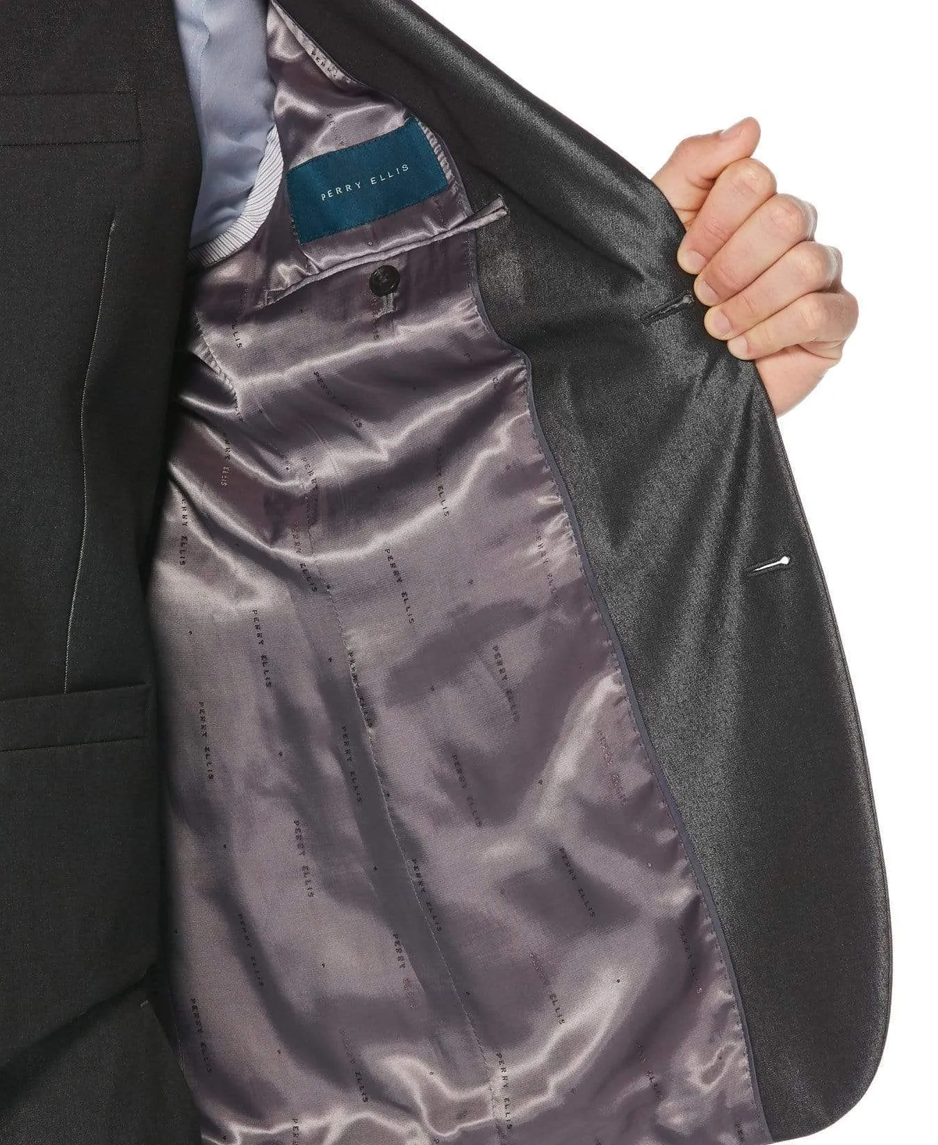 Slim Fit Iridescent Twill Suit Jacket