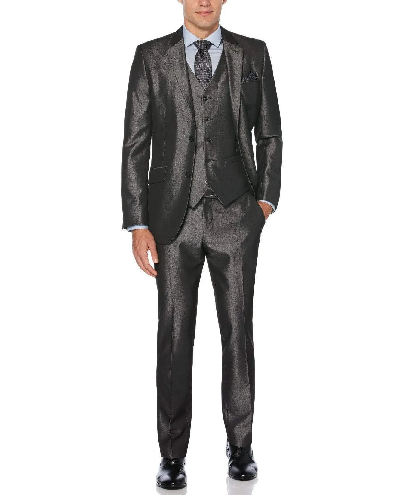 Slim Fit Iridescent Twill Suit Jacket