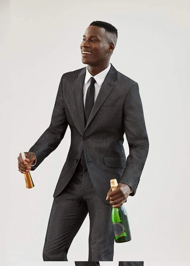 Slim Fit Iridescent Twill Suit Jacket
