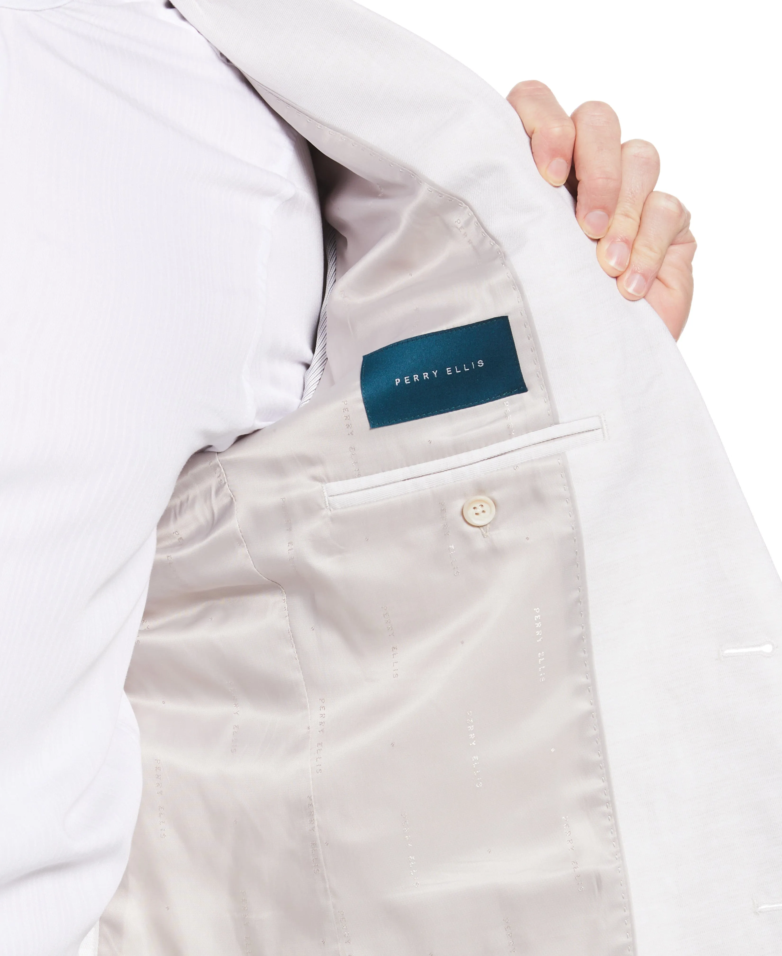 Slim Fit Linen Blend Twill Suit Jacket