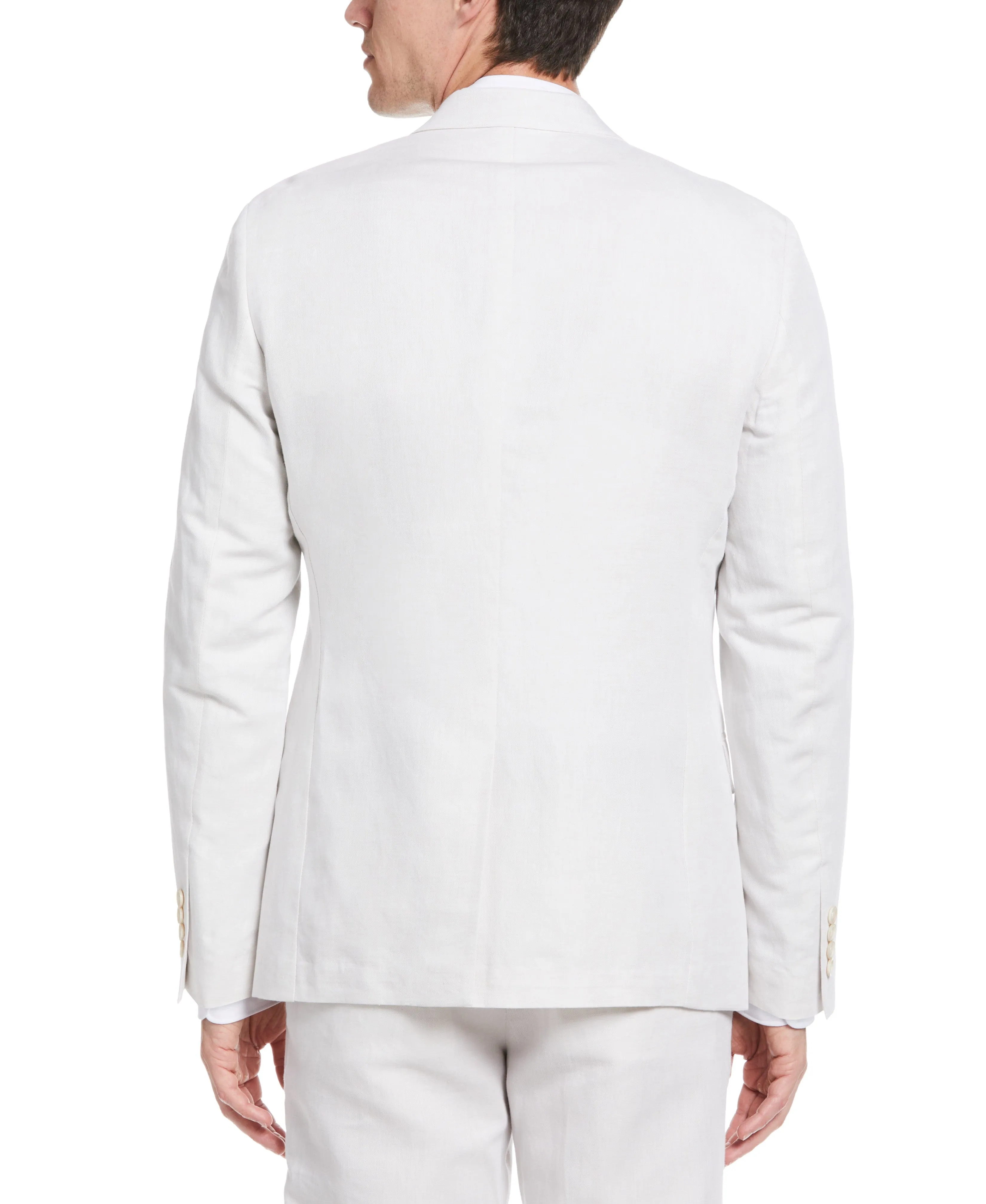 Slim Fit Linen Blend Twill Suit Jacket