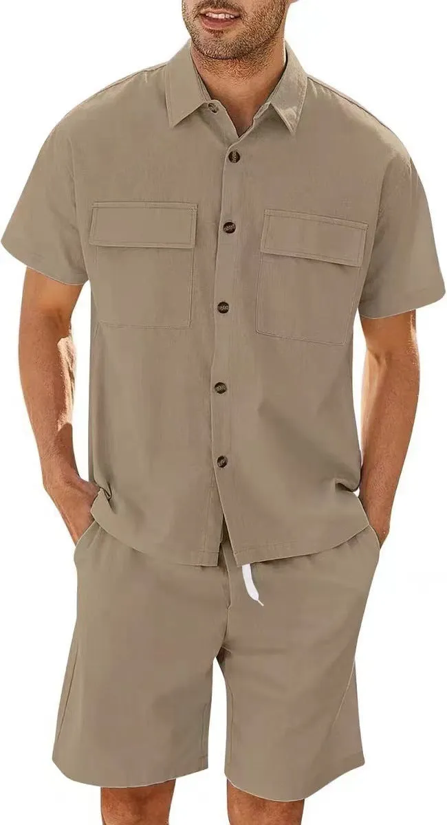 Sports And Leisure Suit Men's Fashion Trendy Shorts Short Sleeve Suit