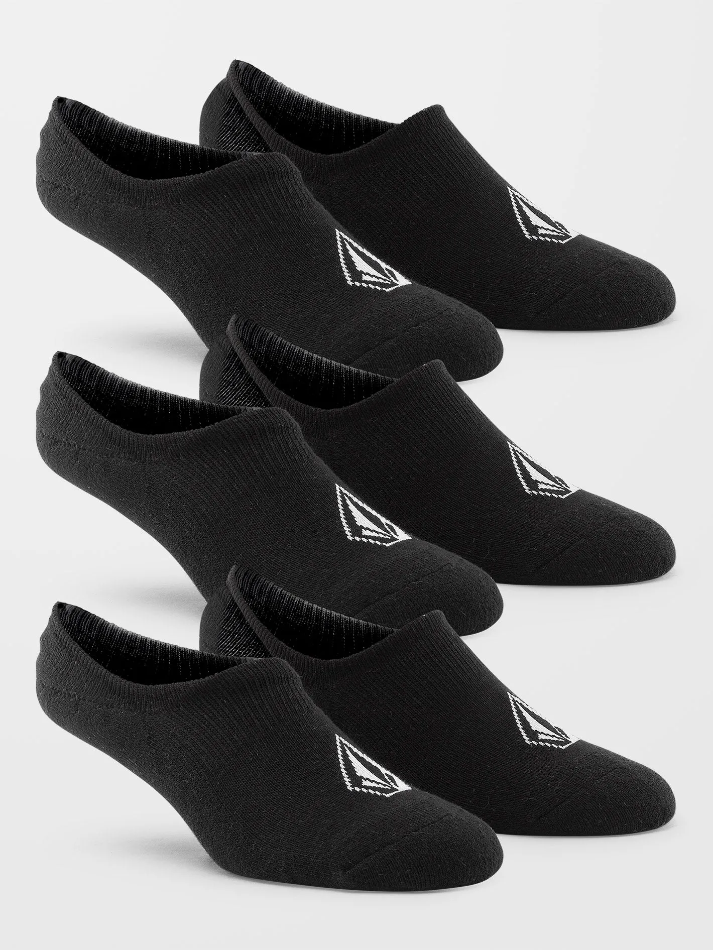 Stones No Show Socks (3 Pack) - BLACK