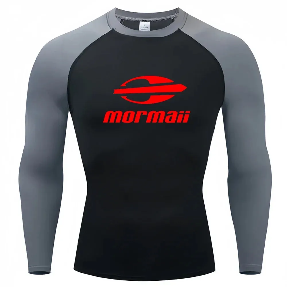 Surfing Swimming Diving T-Shirts Tight Long Sleeve Rash Guard Swimwear Men's UV Protection Surf Clothing Beach Floatsuit Tops