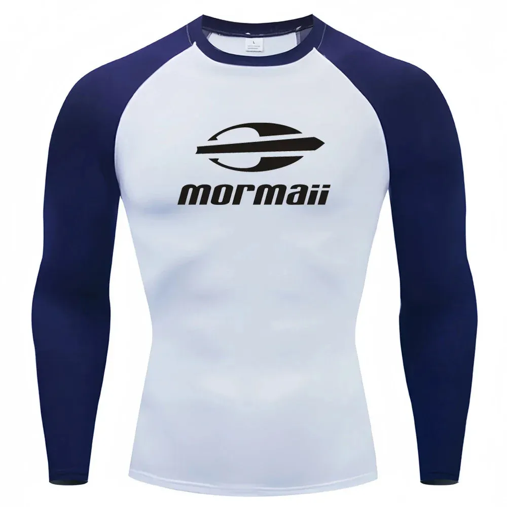 Surfing Swimming Diving T-Shirts Tight Long Sleeve Rash Guard Swimwear Men's UV Protection Surf Clothing Beach Floatsuit Tops