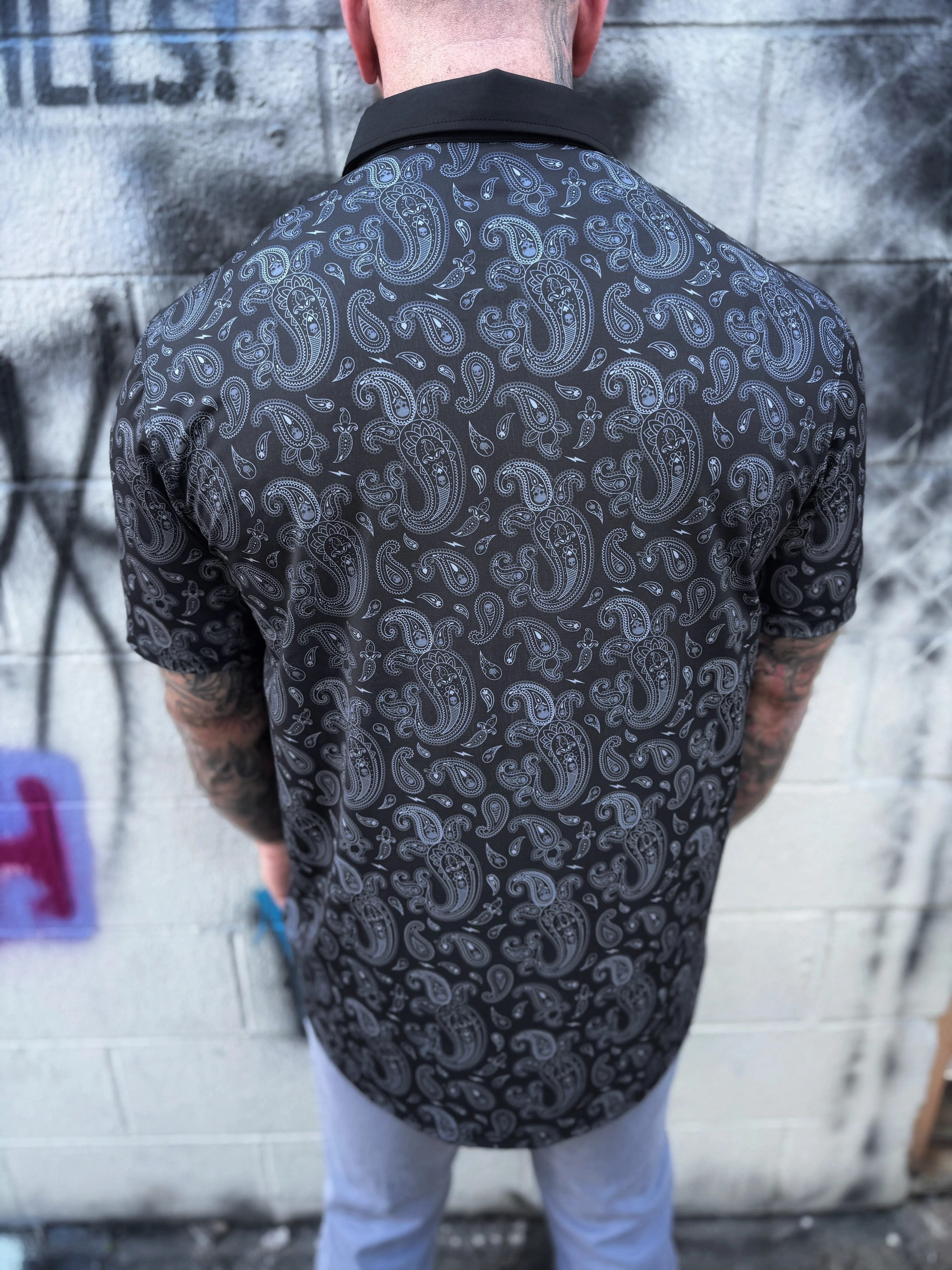 TDC BLACK PAISLEY POLO