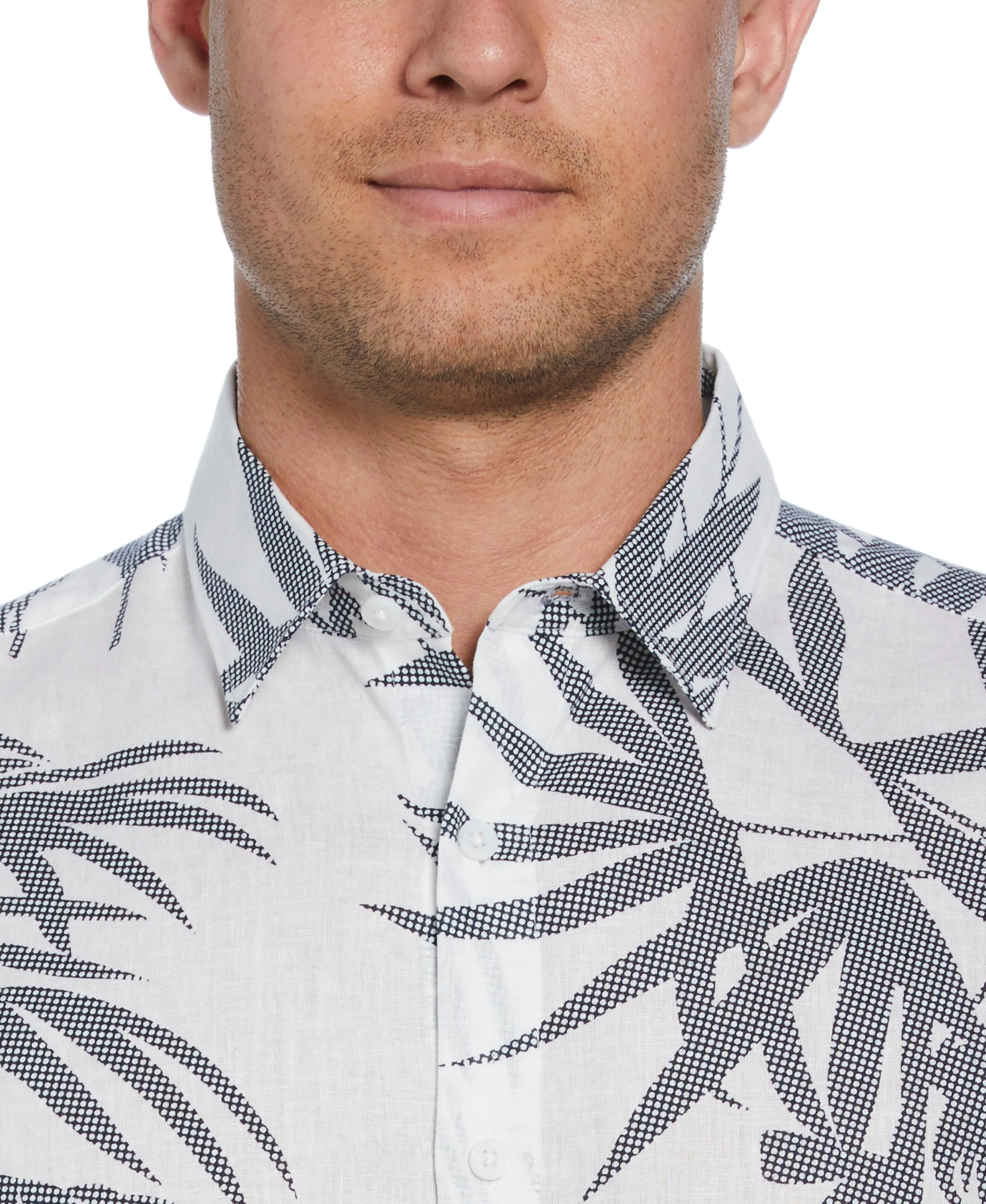 Textured Fern Print Shirt