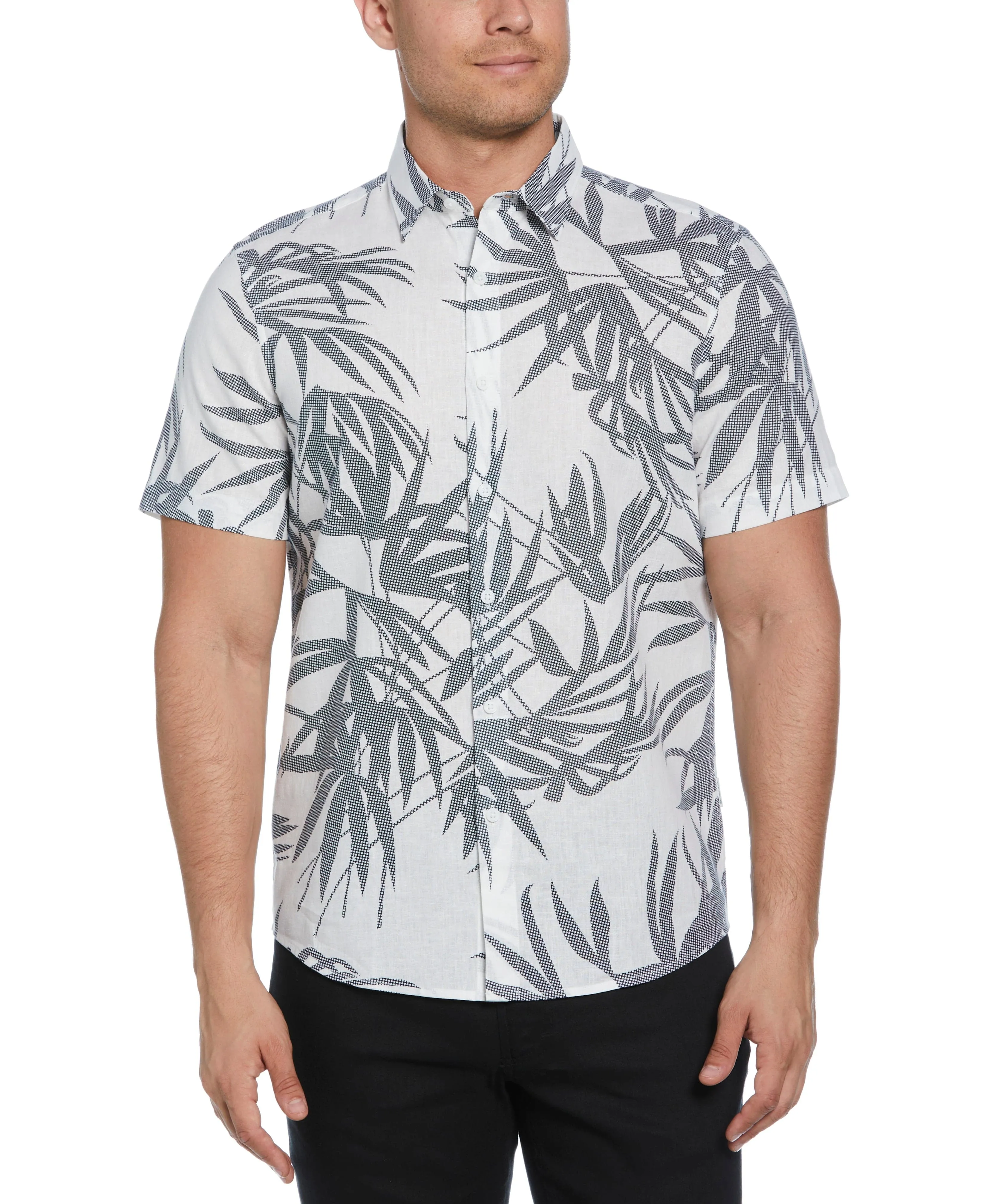 Textured Fern Print Shirt