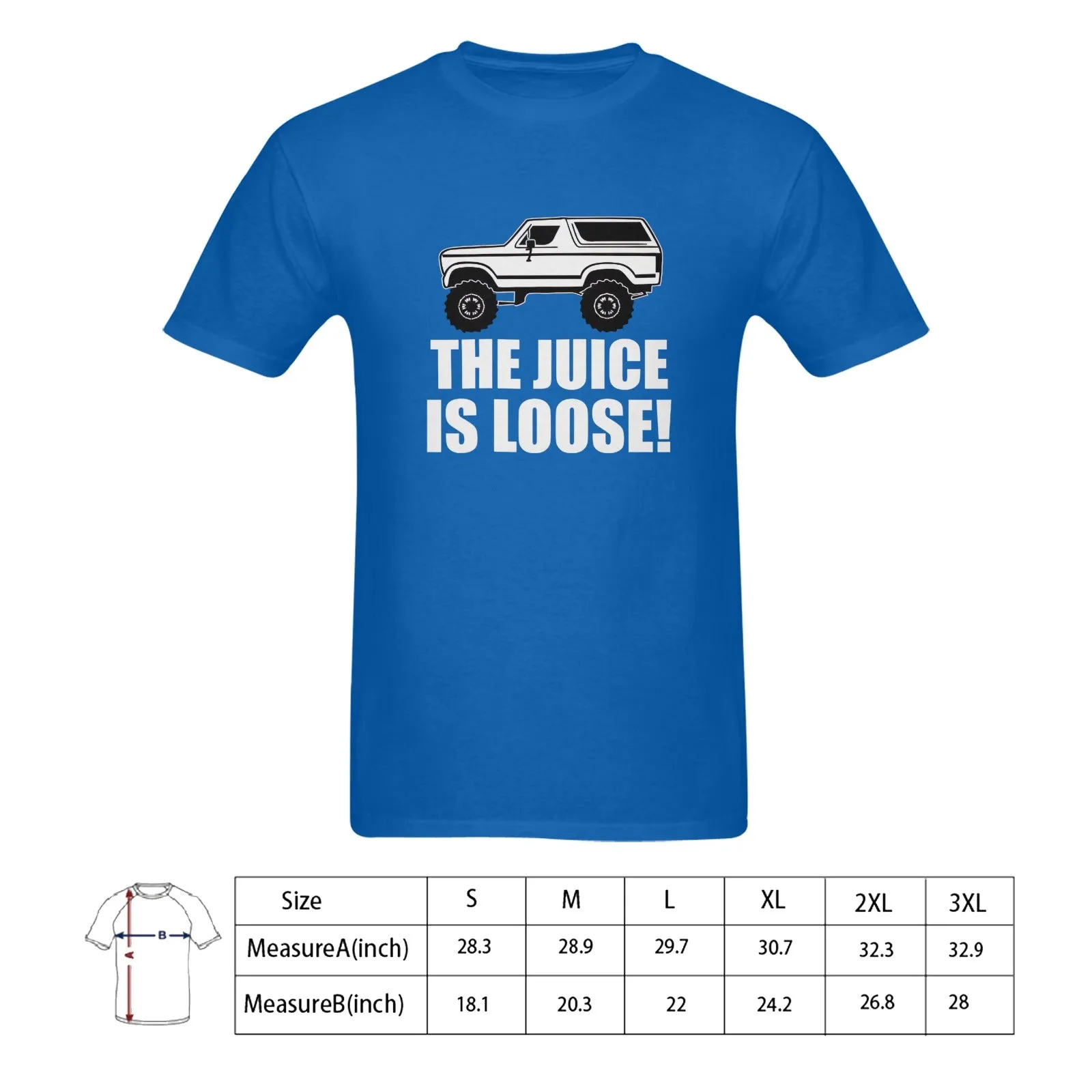 The Juice Is Loose OJ Simpson Bronco Men's T-shirt 100% Cotton