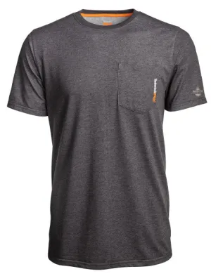 Timberland Pro Men's Base Plate Blended Short Sleeve Work T-Shirt - Charcoal - TB0A1HNS013