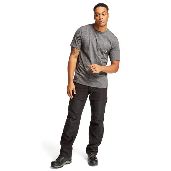 Timberland Pro Men's Base Plate Blended Short Sleeve Work T-Shirt - Charcoal - TB0A1HNS013