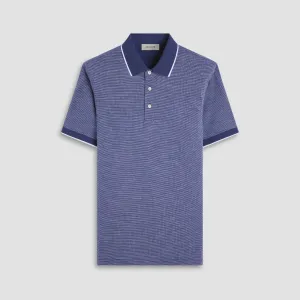 Two-Tone Bird's Eye Polo Shirt