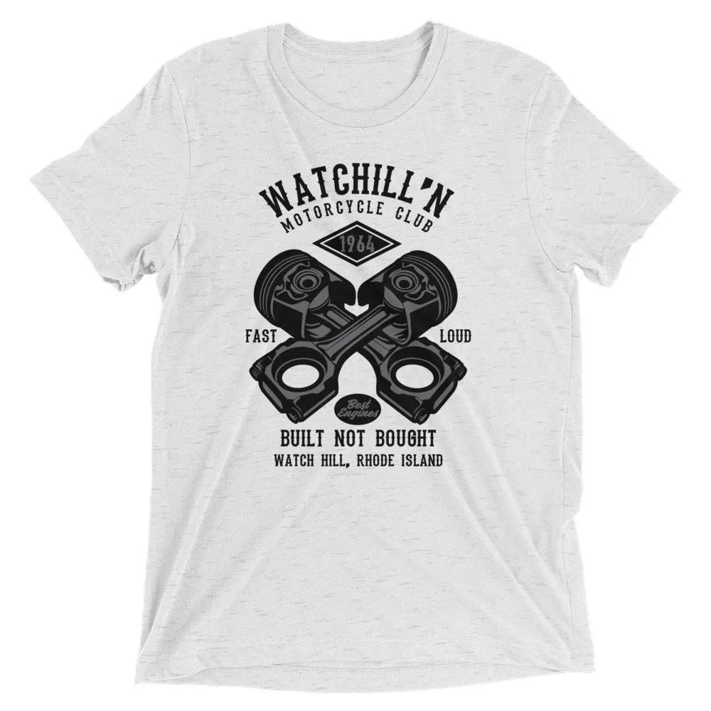 Watchill’n ‘Built Not Bought’ Unisex Short sleeve t-shirt (Black/Grey)