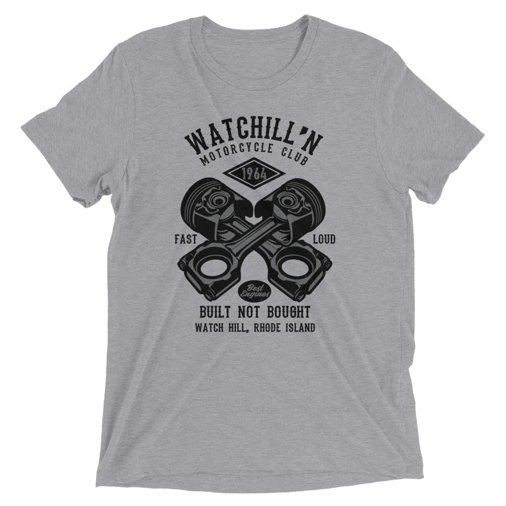 Watchill’n ‘Built Not Bought’ Unisex Short sleeve t-shirt (Black/Grey)
