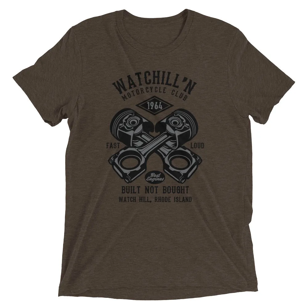 Watchill’n ‘Built Not Bought’ Unisex Short sleeve t-shirt (Black/Grey)
