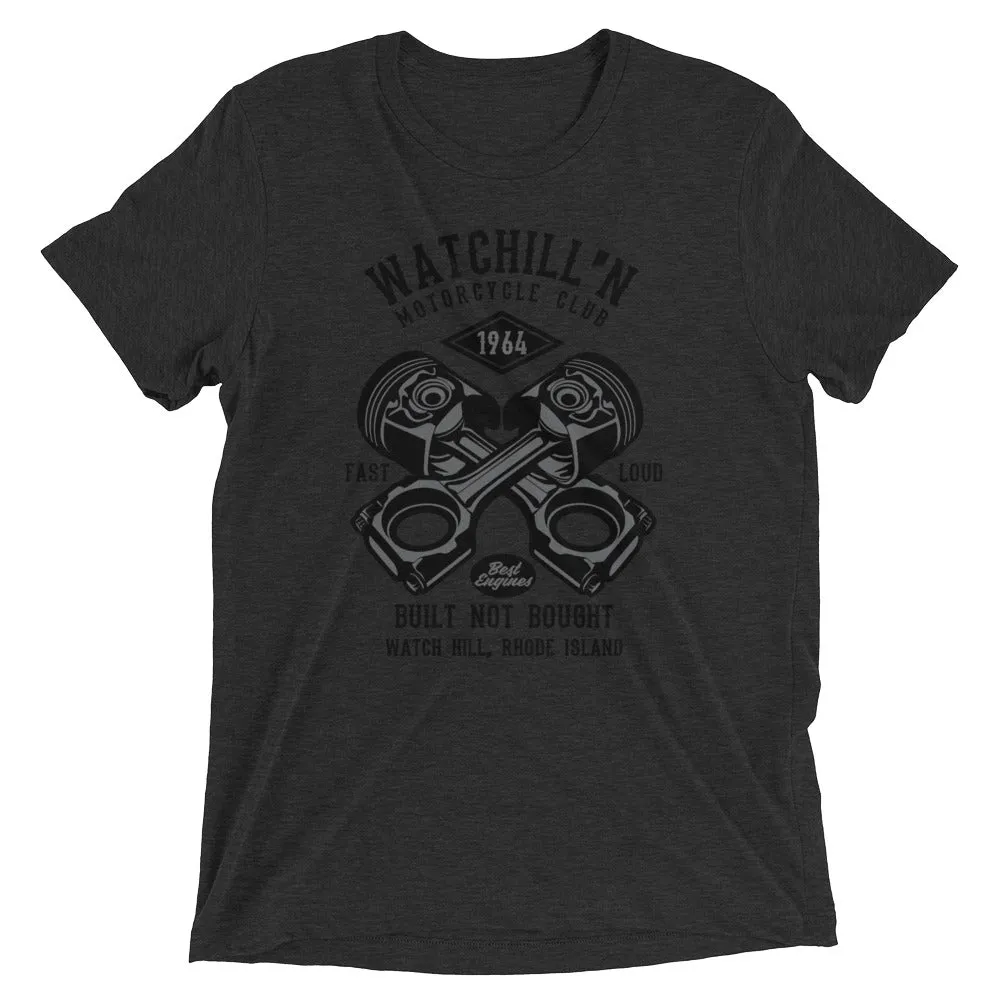 Watchill’n ‘Built Not Bought’ Unisex Short sleeve t-shirt (Black/Grey)