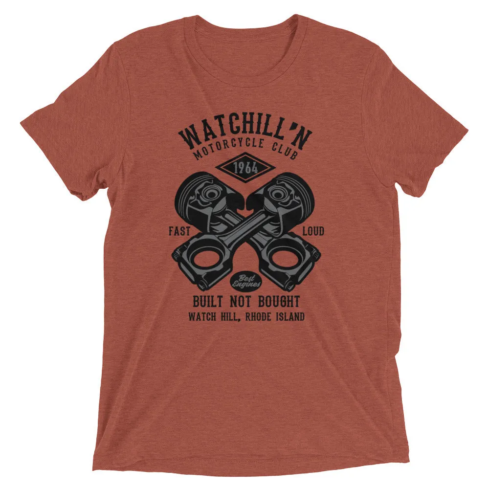 Watchill’n ‘Built Not Bought’ Unisex Short sleeve t-shirt (Black/Grey)