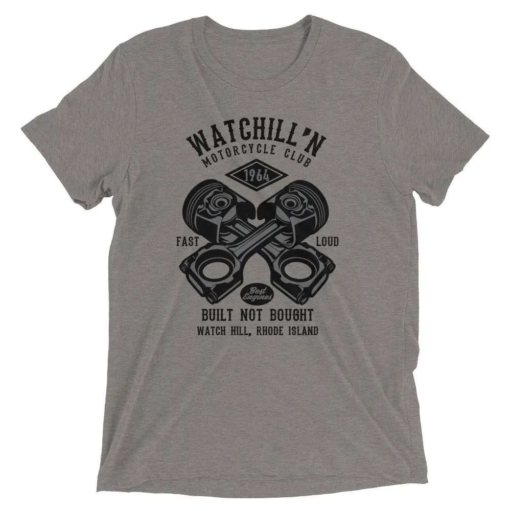 Watchill’n ‘Built Not Bought’ Unisex Short sleeve t-shirt (Black/Grey)
