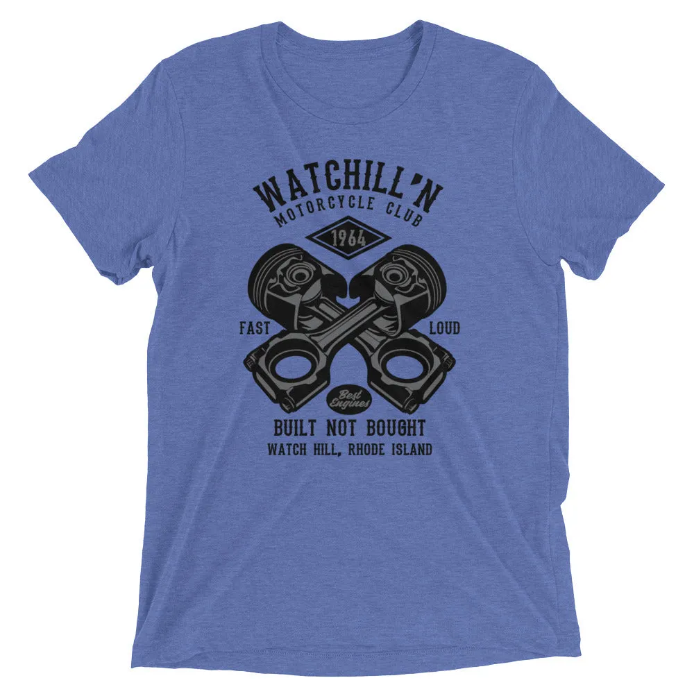 Watchill’n ‘Built Not Bought’ Unisex Short sleeve t-shirt (Black/Grey)