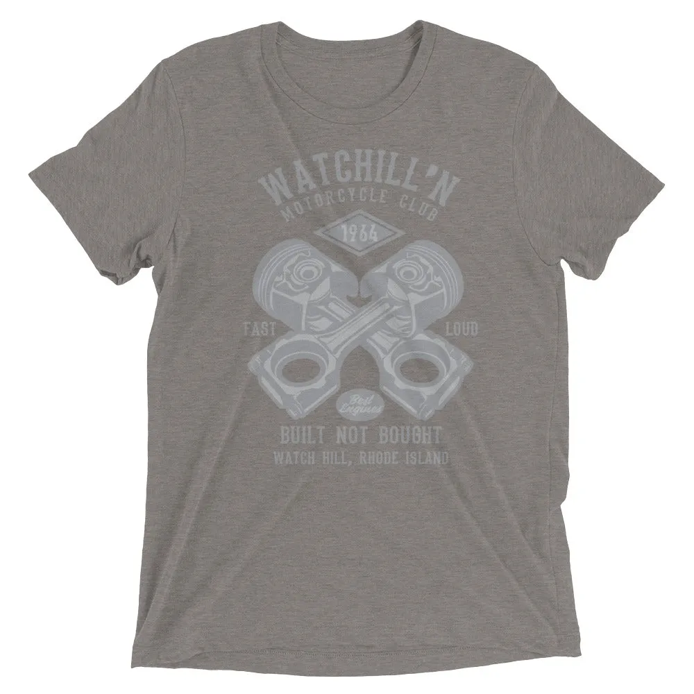 Watchill’n ‘Built Not Bought’ Unisex Short sleeve t-shirt (Grey)